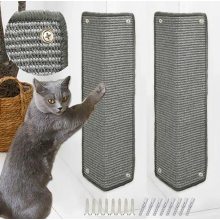 Krabmat voor katten, sisal krabmat voor katten, krabmat voor bank, meubels, deur, ter bescherming tegen krassen, 60 x 40 cm (grijs)