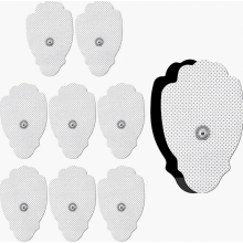 Elektrodenpads für TENS-Geräte, 10er Pack, wiederverwendbar, handförmig, mit 3,5-mm-Snap-Anschluss, selbstklebend, Ersatzpads, 7,5 x 4,5 cm