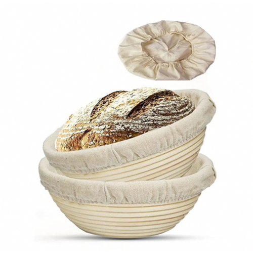 2x Baker's Linen - Λινό πανί 25cm για ψήσιμο ψωμιού με ξύστρα ζύμης, - Baker 2