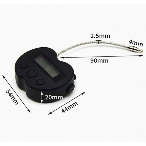 2 Pack Smart Time Lock with LCD Display, USB Rechargeable Digital Timer Lock, Black, for Organized Daily Use 2