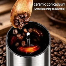 Macinacaffè manuale, 6 impostazioni di macinatura regolabili, macinacaffè portatile per chicchi di caffè, caffettiera moka e