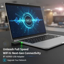 Adaptador USB WiFi 6 para PC de escritorio y portátil, 900 Mbps, doble banda 2,4/5 GHz con Bluetooth 5.3, tamaño nano, Plug a