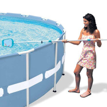 Pool Maintenance Kit with Telescopic Pole, Vacuum and Skimmer Net for Easy Cleaning