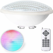 12 W LED-allasvalo, PAR56, vedenpitävä, IP68, RGBW, allasvalo, upotettava valo, V DC/FAC, täysvärinen LED-kohdevalo kaukosäätimellä