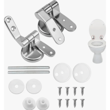 Vervangingsonderdelen voor toiletbrilscharnieren, zinklegering toiletbrilscharnieren voor toiletbrillen met softclose-mechanisme, set van 5, geschikt