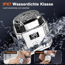 Elektrorasierer 2025 für Herren mit LED-Anzeige, 2-in-1-Bart- und Nasenhaartrimmer, IPX7 wasserdicht