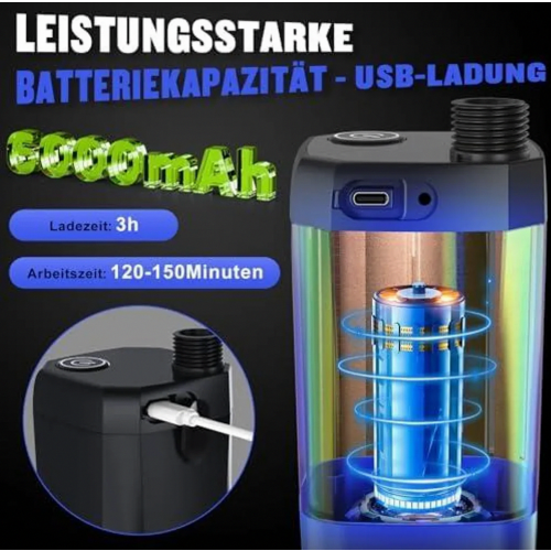 Φορητό ντους κάμπινγκ Spopal, [6000mAh] ντους κάμπινγκ με αντλία και έ 1