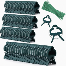 120 Pflanzenclips, Pflanzenhalter für Rankhilfe, für Tomaten, Gurken, Rosen und andere Kletterpflanzen, Pflanzenverbinder zur Befestigung mit 40 gro