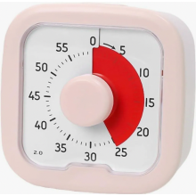 Visueller 60-Minuten-Kurzzeitmesser mit großem Bildschirm, leise, für Küche, Schule und Büro, mit Batterie, für Kinder und Erwachsene