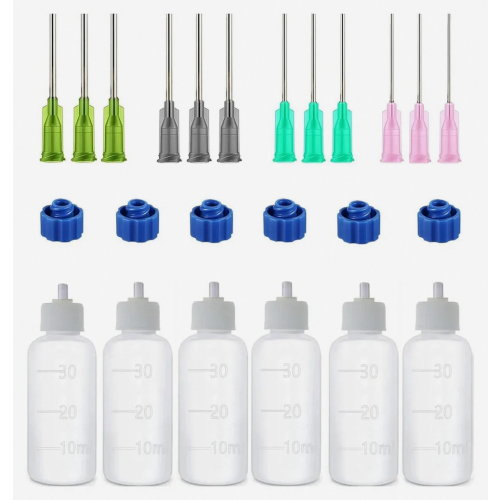 Σετ 6 φιαλιδίων με βελόνες, 30 ml, με 12 δοσομετρικές βελόνες και 6 κ