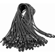 Elastische koorden met haken, 50 stuks, multifunctionele spanners voor dekzeilen, tentelastieken, elastische koorden voor kampeerzeilen, aanhangerzeil