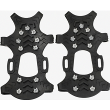 Shoe Ice Cleats, 11-Stud Slip-On Traction Spikes for Winter Walking, Stretch Anti-Slip Crampons for Ice and Snow, Size M