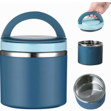 Thermo lunchbox om eten warm te houden, 1 liter roestvrijstalen container, voedselcontainer, thermische voedselcontainer met handvat, ontbijtbeker, ma