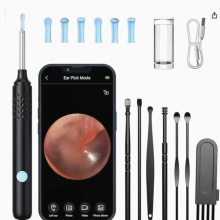 WiFi Visual Ear Cleaner with High Resolution Camera and Gyroscope for Safe Ear Wax Removal, Rechargeable and Portable