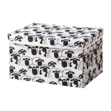 Shaun the Sheep Storage Box with Removable Lid and Side Handles 37 x 25 x 21cm Oxford Polyester Fabric Iconic Sheep Motif for Kids Room Toy Storage