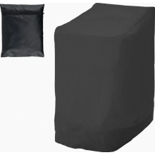 Abdeckung für Stapelstühle für 6 Stühle, wasserdicht, winterfest, UV-beständig, aus 210D Oxford-Gewebe, für Gartenstühle, robust und wetterfest