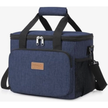 Koeltas van 15 liter voor 12 blikjes, kleine geïsoleerde koeltas, opvouwbare lunchtas voor mannen en vrouwen, waterdichte thermische tas, schoudertas