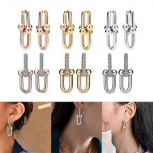 Elegante Hufeisen-Ohrringe, vielseitiges Schmuckaccessoire für Alltag und modisches Styling