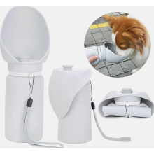 Opvouwbare drinkfles voor honden, ideaal voor onderweg, 550 ml, draagbare lekvrije drinkfles gemaakt van voedselveilig siliconen.