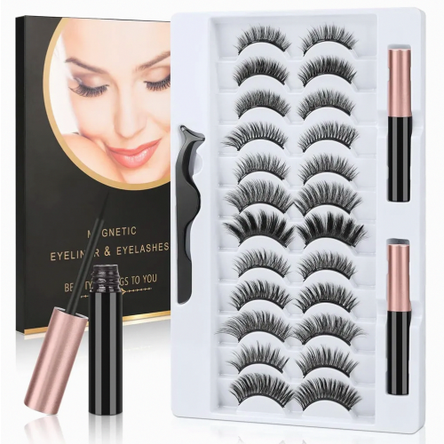 Μαγνητικές βλεφαρίδες, μαγνητικό υγρό eyeliner, τρισδιάστατες χοντ