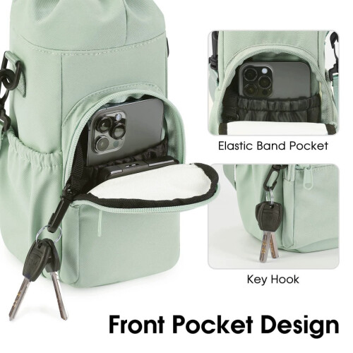 Μονωμένη βάση μπουκαλιών νερού με ιμάντα ώμου, τσέπη τηλεφώνου, ρυθμι 2