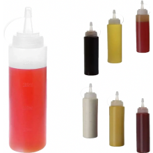 Quetschflasche mit Kappe, 6 Stück, 237 ml, für Ketchup, Senf, Mayonnaise, scharfe Soßen, Olivenöl und andere Saucen, für Küche und Restaurant