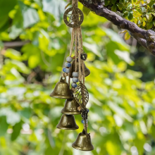 Hexenglocken Garten Windspiel zum Aufhängen, klarer Klang, Metall für Innen- und Außenbereich, 38 mm