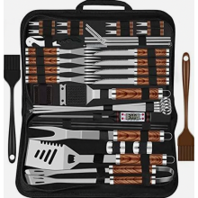 38-Piece BBQ Grill Utensil Set, Stainless Steel Grill Accessories Gift for Men, High-Quality Carry Case with Grill Mat for Garden and Camp