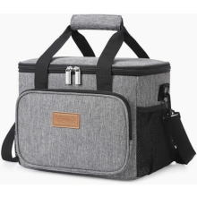9L koeltas voor 12 blikjes, kleine geïsoleerde koeltas, opvouwbare lunchtas voor mannen en vrouwen, waterdichte thermische schoudertas voor eten, B