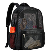 Heavy Duty Mesh Backpack with Padded Shoulder Straps for Swimming, College, and Outdoor Sports