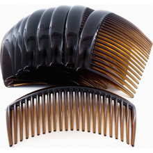 3,2 inch plastic haarkam met getande kam, haarspeld voor dames, bruin (12 stuks)