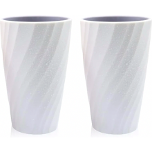 2 Pack Unbreakable Bathroom Toothbrush Cups, Soft and Durable Bathroom Tumblers for Daily Use, White
