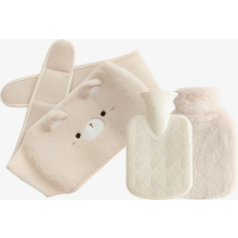 1L Hot Water Bottle Belt, Leakproof Natural Rubber with Removable Cover, Adjustable Heat Pack for Neck, Shoulders, Back, Legs, and Waist,