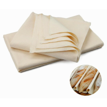 Lot de 3 toiles de boulanger en lin, 75 x 45 cm, naturel, pour la fermentation et la préparation de la pâte, en coton, pour familles, boulangers et
