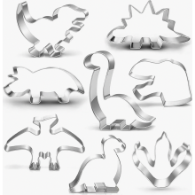 Dinosaurus-piparisetti - 8 osaa - Trex, Brontosaurus, Spinosaurus, Brachiosaurus, Triceratops, dinosauruksen pää ja jalanjälki