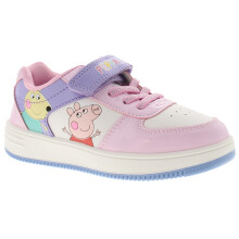 (Pink, 9 (Children's)) Peppa Pig Girls Trainers Viva Touch Fastening pink white purple UK Size