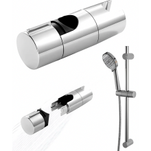 Soporte para cabezal de ducha, soporte ajustable para barra deslizante (18-25 mm), soporte para ducha sin taladrar, soporte para ducha de mano para ba