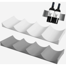 Soporte para botellas para refrigerador, 2 piezas, botellero apilable de estilo europeo, soporte para bebidas antideslizante, ayuda para apilar botell