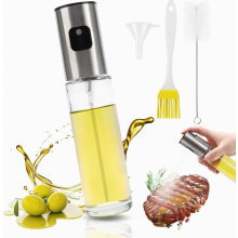 Ölsprüher aus Edelstahl, Sprühflasche zum Kochen für Speiseöl, präziser Ölzerstäuber für Olivenöl, wiederverwendbar für die Küche