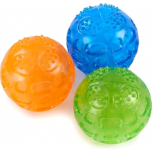 Piepende, onverwoestbare hondenballenset, 3-delige hondenballenset, piepende bal voor grote en kleine honden, drijvende hondenbal, diameter 7,5 cm