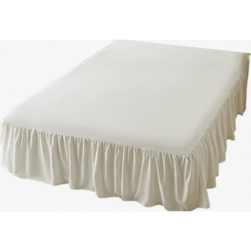 Φούστα κρεβατιού/κάλυμμα ανάκλιντρου με βολάν – 180x200 εκ. + ύψο