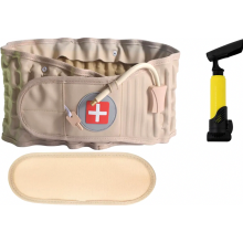Aufblasbare Lendenwirbel-Stütze zur Wirbelsäulenentlastung, Rückenbandage für den unteren Rücken, ergonomisch und verstellbar