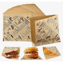 200 Pcs Burger Paper Sheets 15 x 15 cm, Thick Deli Wrapping Paper, Waterproof and Oil-Resistant for Burgers, Fries and Sandwiches, Also Su