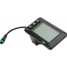 Sähköpyörän näyttö, 36V, 48V, LCD GD01 -näyttö, 5-napainen vedenpitävä liitin 22,2 mm ohjaustankoon