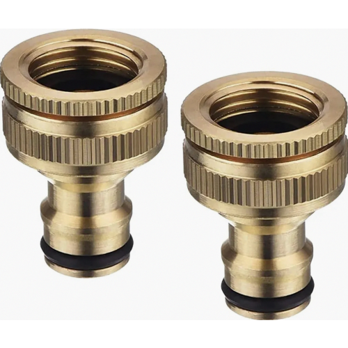 Connettore in ottone per rubinetti da 1/2" e 3/4",