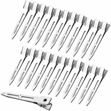 45 pinces à cheveux argentées de 5,5 cm, pinces crocodile en métal pour coiffure, salon de coiffure, femmes et filles, coiffage et bricolage