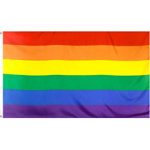 Regenbogenflagge 150 x 90 cm, leuchtende Farben, für Innen und Außen, mit 2 Messingösen, strapazierfähige Pride Fahne
