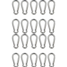 10 μικρά γάντζοι καραμπίνερ (4x40mm) από ανοξείδωτο ατσάλι – γάντζ