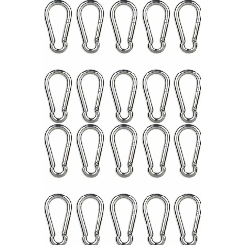 10 μικρά γάντζοι καραμπίνερ (4x40mm) από ανοξείδωτο ατσάλι – γάντζ