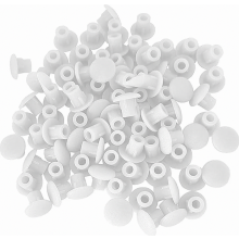 300x 5mm λευκά καπάκια οπών για τρύπες βιδών επίπλων, πλαστικά βι